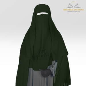 Librairie musulmane - Niqab kaki umm hafsa