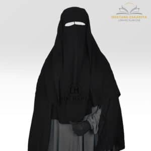 Librairie musulmane - Niqab noir umm hafsa